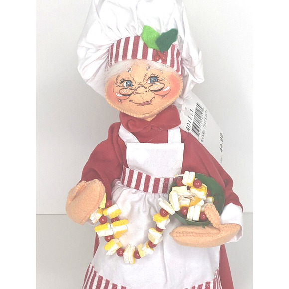 ANNALEE 2011 13” Mrs Santa Claus Chef #401111 NOS With Tags Bowl Cookie Garland - Picture 2 of 8